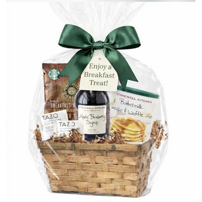 Breakfast Treat Gift Basket with Syrup & Pancake Mix