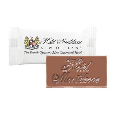 Napolitan 15g Customized Chocolate in a customized flow packed wrapper